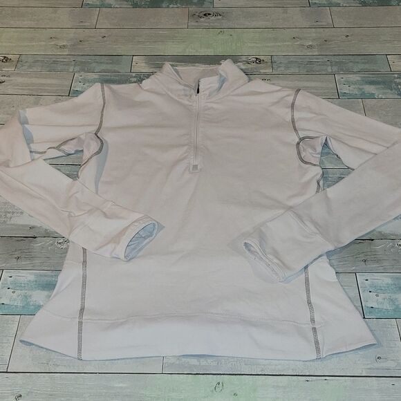 White Yoga Style Jacket sz Medium - Picture 1 of 5